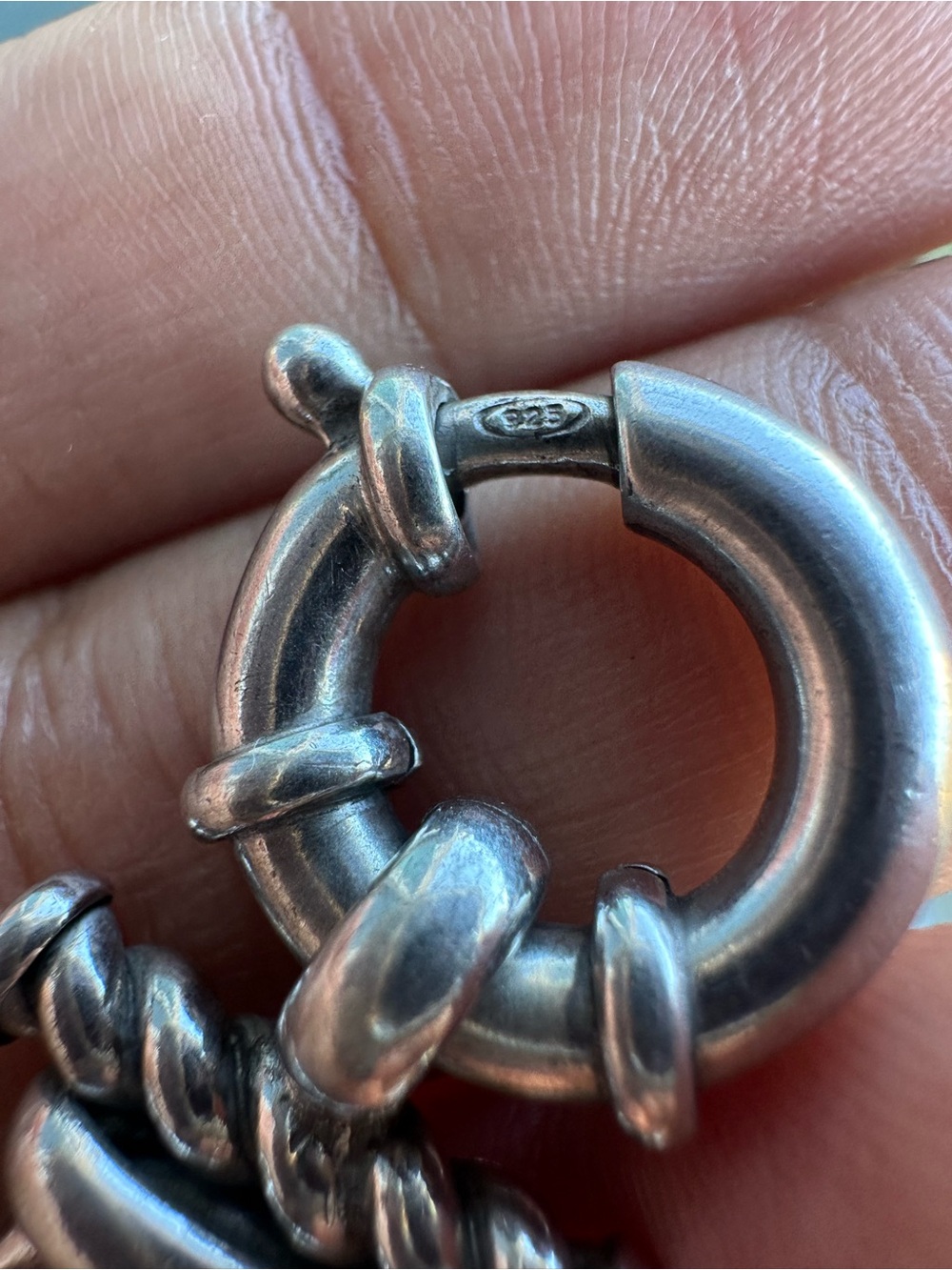 Vintage Chunky Sterling Bracelet 8” - Picture 4 of 6
